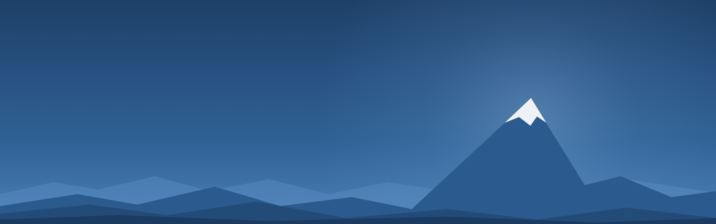 Mountain ridge at dusk